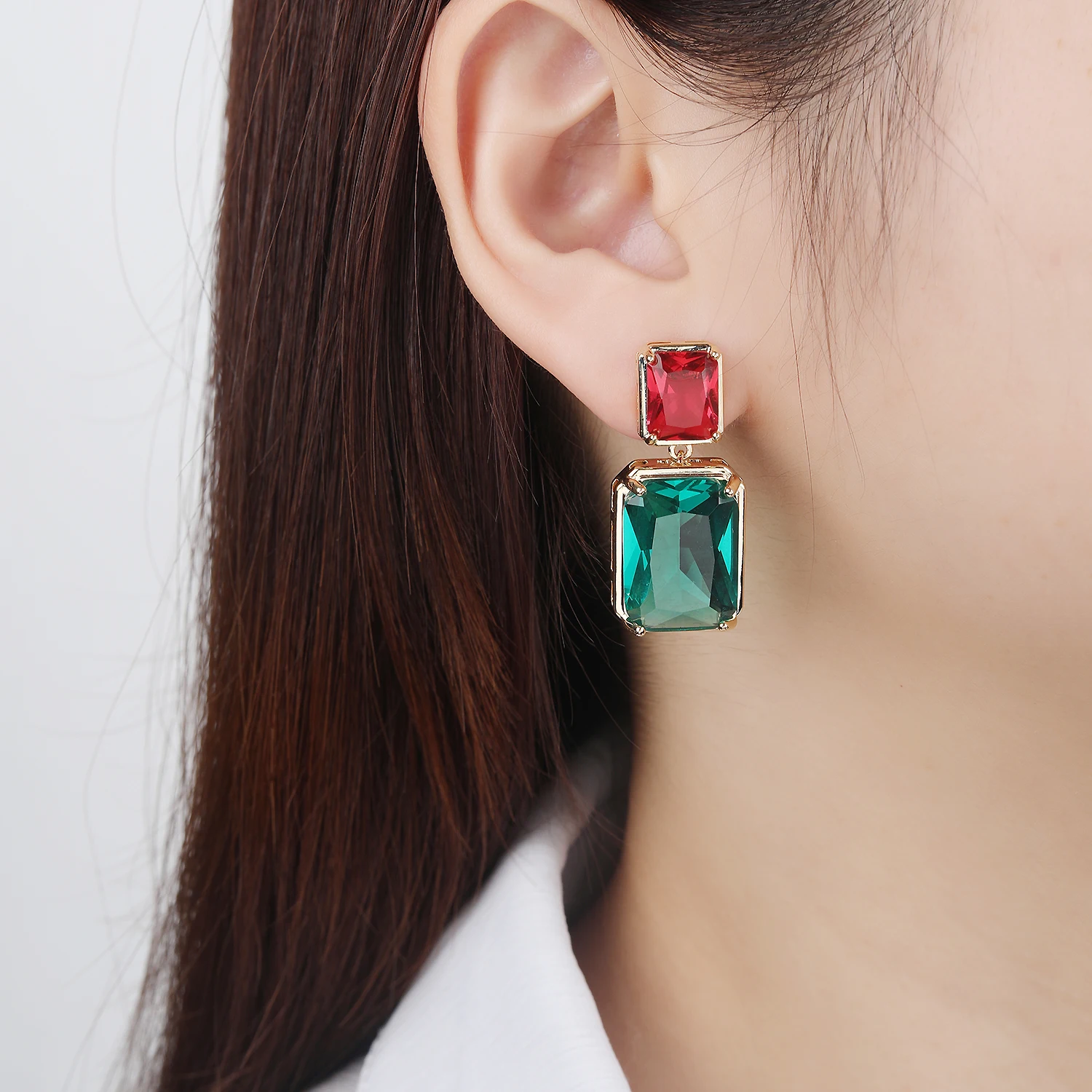 Square Cubic Zircon Drop Earrings for Wedding,Green Dangle Earring for Bride, Women Girl Gift Jewelry Accessories CE11812
Square Cubic Zircon Drop Earrings for Wedding,Green Dangle Earring for Bride, Women Girl Gift Jewelry Accessories CE11812