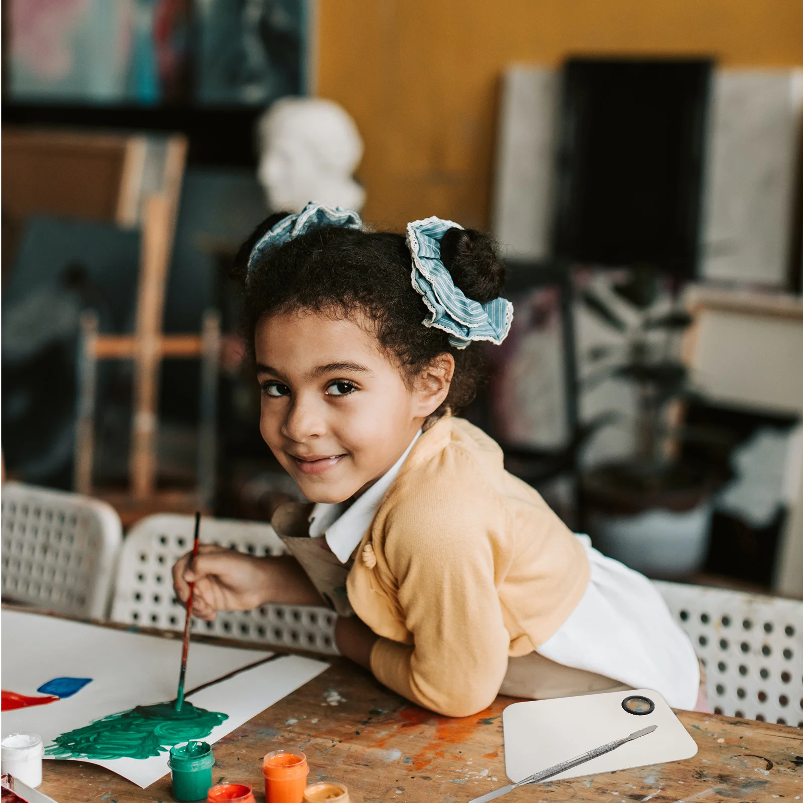 Makeup Mixing Palette 6.29 Inch Stainless Steel Spatula For Foundation Blush Eyeshadow Color Blend Tool Metal
Makeup Mixing Palette 6.29 Inch Stainless Steel Spatula For Foundation Blush Eyeshadow Color Blend Tool Metal