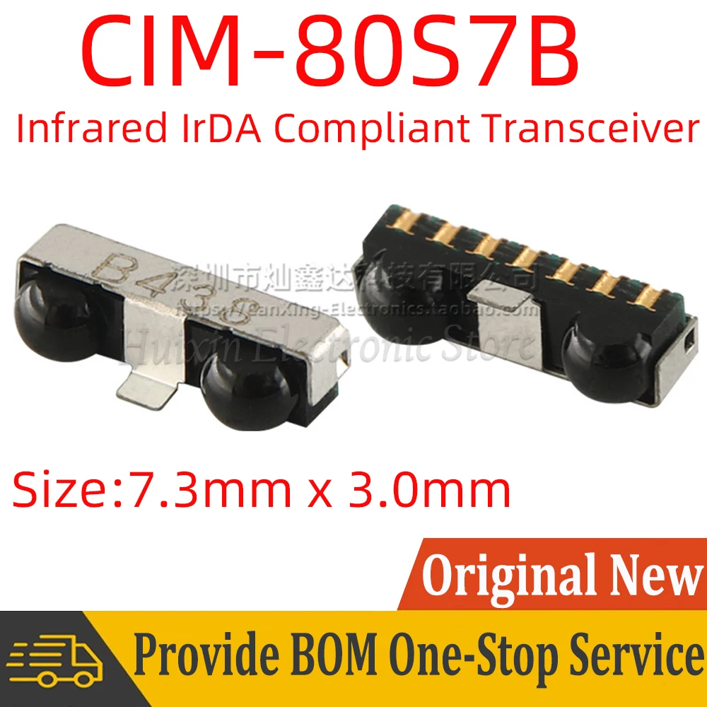 5pcs CIM-80S7B Miniature Surface Mountable Infrared IrDA Compliant Transceiver 115.2Kbps 20cm IrDA data Transmission
5pcs CIM-80S7B Miniature Surface Mountable Infrared IrDA Compliant Transceiver 115.2Kbps 20cm IrDA data Transmission