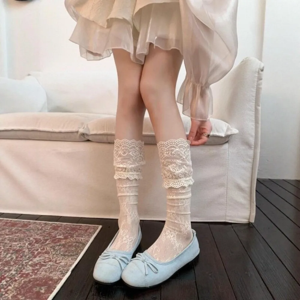 1 Pair Women's Fashion Thin Material Fishnet Socks Hollow Edge Comfortable Calf Socks Lace Design Lolita Sock JK Fashion
1 Pair Women's Fashion Thin Material Fishnet Socks Hollow Edge Comfortable Calf Socks Lace Design Lolita Sock JK Fashion