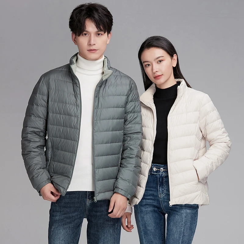 Top Grade Couple Warm Ultra Lightweight Coats Women Men's Autumn Winter 90% White Duck Down Fashion Stand Collar Puffer Jackets
Top Grade Couple Warm Ultra Lightweight Coats Women Men's Autumn Winter 90% White Duck Down Fashion Stand Collar Puffer Jackets