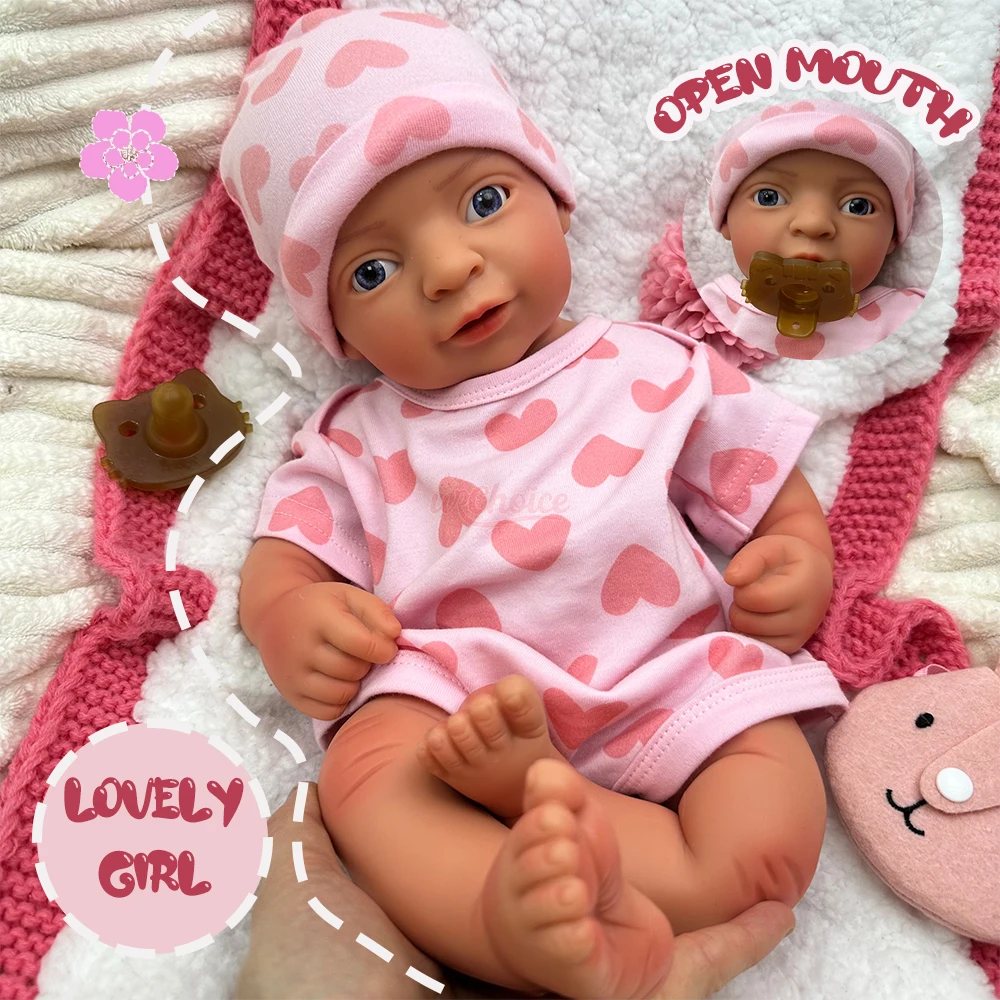 Open Eyes Lifelike Silicone Reborn Baby Lovely Realistic Skin Details Handmade 1:1 Weight Real Touch Expectant Parents Toy Gift
Open Eyes Lifelike Silicone Reborn Baby Lovely Realistic Skin Details Handmade 1:1 Weight Real Touch Expectant Parents Toy Gift