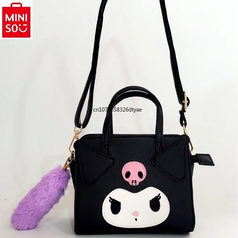 MINISO Fashion Cartoon Kuromi Side Back Crossbody Bag for Women, High Quality PU Handheld Dual Use Single Shoulder Handbag
MINISO Fashion Cartoon Kuromi Side Back Crossbody Bag for Women, High Quality PU Handheld Dual Use Single Shoulder Handbag