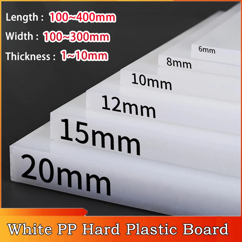 2~50pcs Thickness:1~20mm Length:100~400mm Width:100~300mm White Sheets PP Plates Plastic Board Waterproof Wear Resistant
2~50pcs Thickness:1~20mm Length:100~400mm Width:100~300mm White Sheets PP Plates Plastic Board Waterproof Wear Resistant