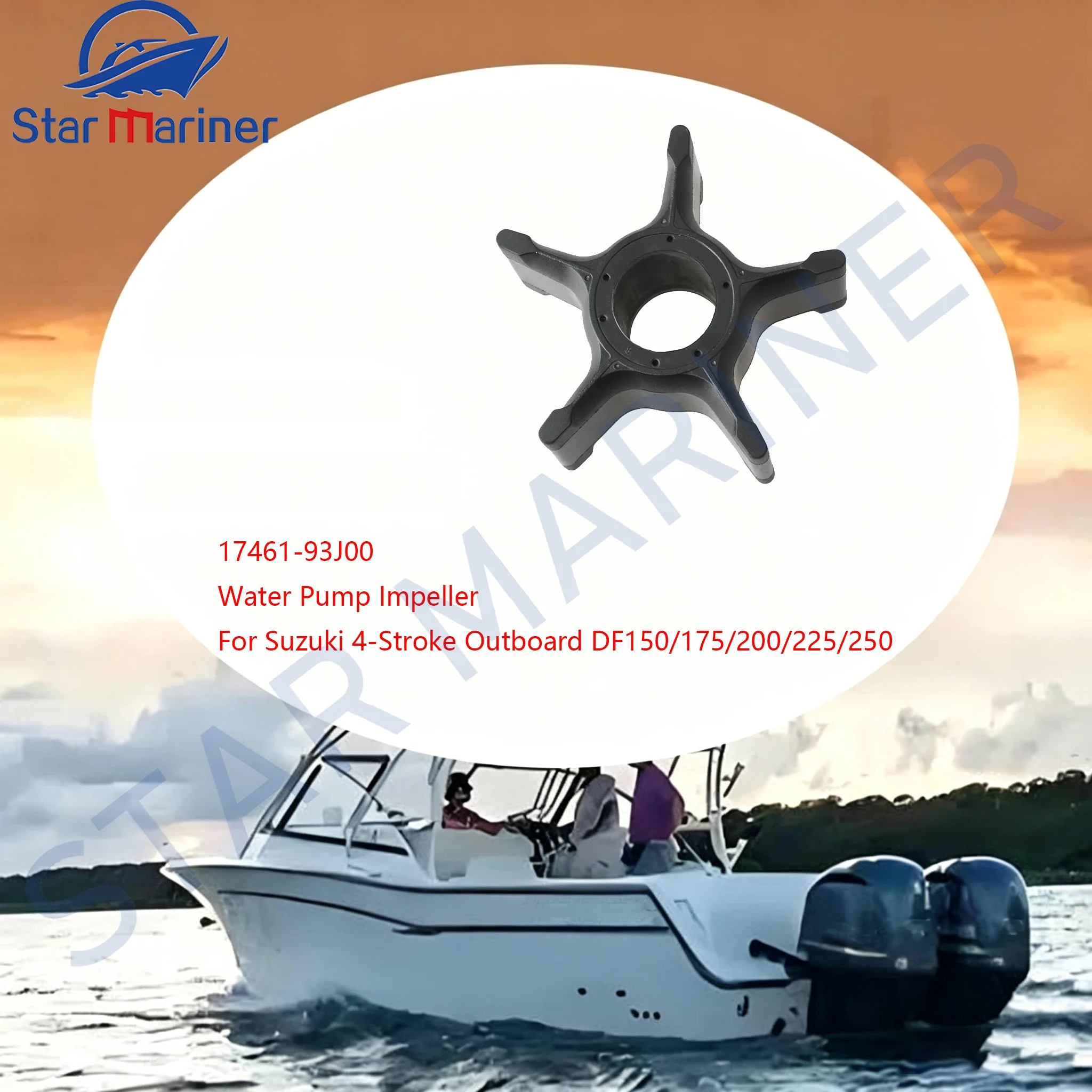 Water Pump Impeller 17461-93J00 For Suzuki 4-Stroke Outboard DF150/175/200/225/250 17461-93J00 Boat Engine Accessories parts
Water Pump Impeller 17461-93J00 For Suzuki 4-Stroke Outboard DF150/175/200/225/250 17461-93J00 Boat Engine Accessories parts