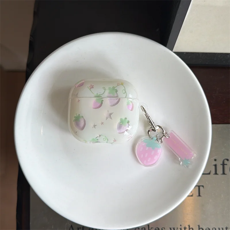 Kawaii Pastel Strawberry AirPods Pro 2 Case With Star Print For AirPods 4 3 2 1 Transparent AirPods Pro3 Earphone Cover
Kawaii Pastel Strawberry AirPods Pro 2 Case With Star Print For AirPods 4 3 2 1 Transparent AirPods Pro3 Earphone Cover