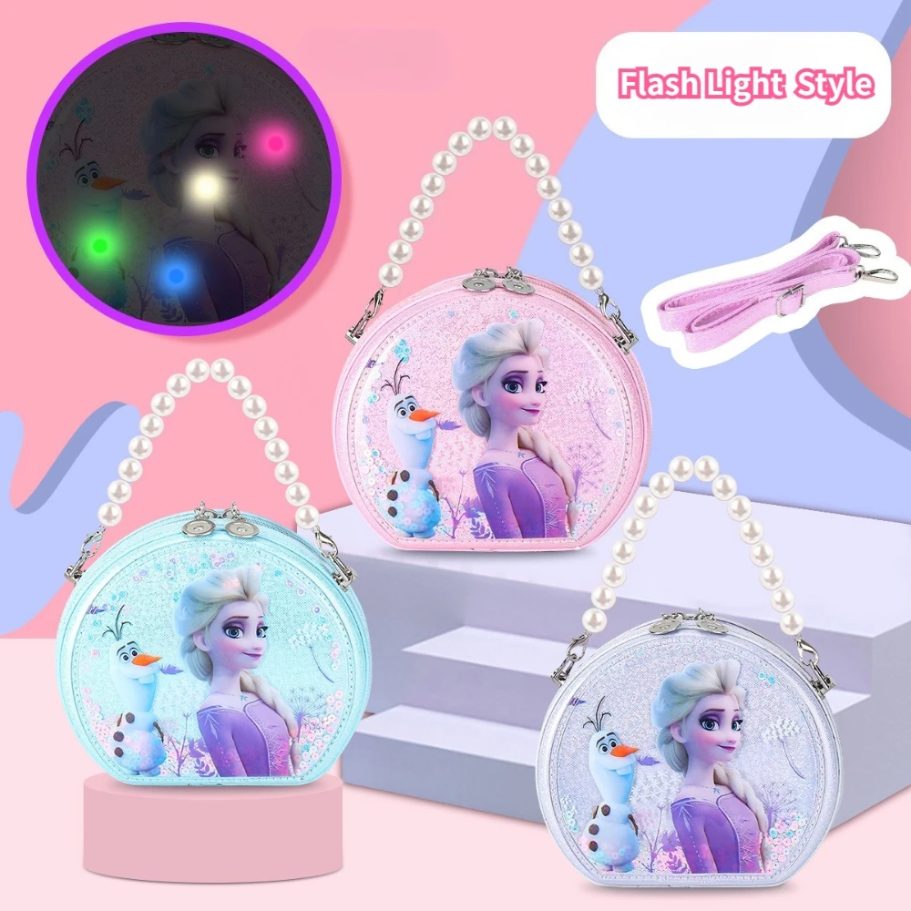 Disney Elsa Princess Flashing Light Quicksand Crossbody Bag Kawaii Pearl Handle Girls Shoulder Bag Kids Fashion Party Show Gifts
Disney Elsa Princess Flashing Light Quicksand Crossbody Bag Kawaii Pearl Handle Girls Shoulder Bag Kids Fashion Party Show Gifts