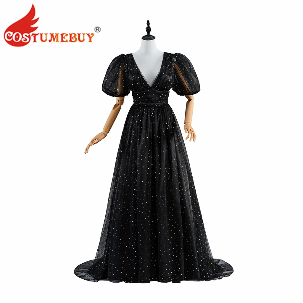 Victorian Women Black Short Sleeve Sequin Mesh V-Neck Dress Retro Tulle Puff Sleeves Elegant High Waist Maxi Dress Evening Gown
Victorian Women Black Short Sleeve Sequin Mesh V-Neck Dress Retro Tulle Puff Sleeves Elegant High Waist Maxi Dress Evening Gown