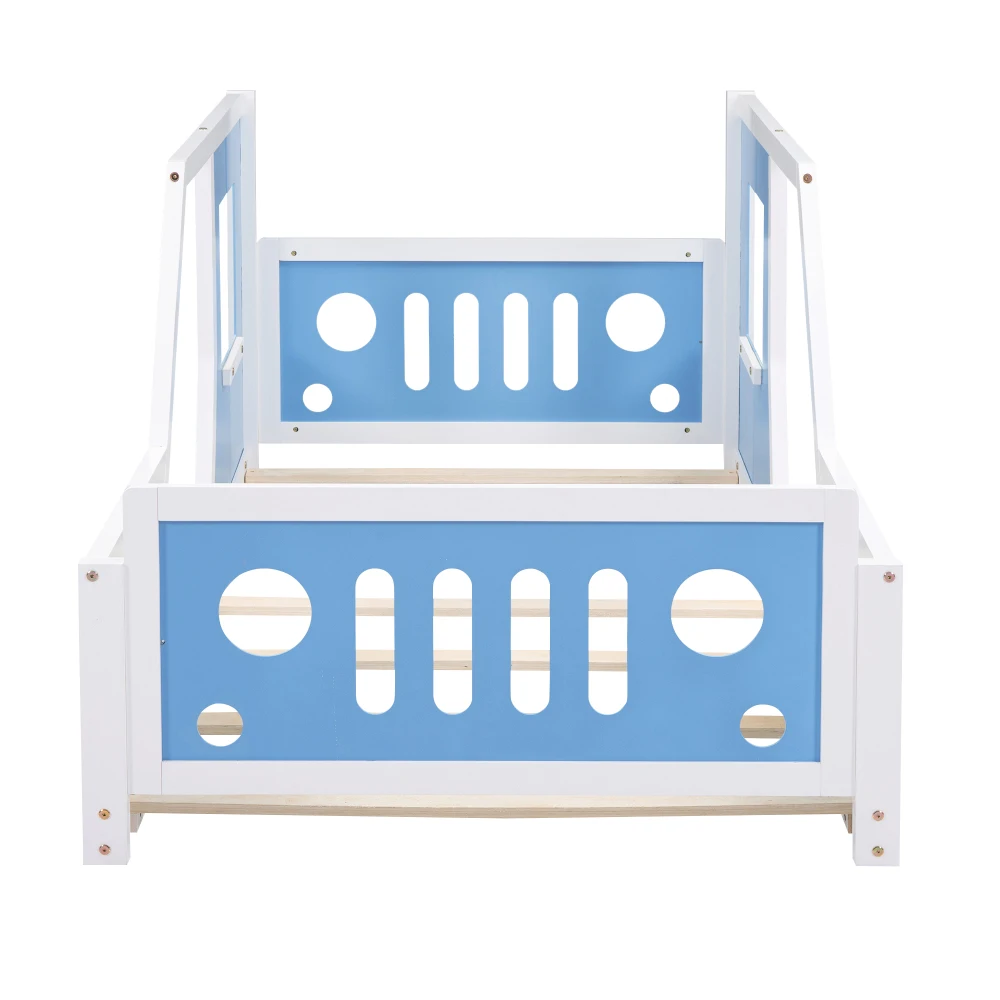 Twin Size Classic Car-Shaped Platform Bed with Wheels,Blue bed for boys
Twin Size Classic Car-Shaped Platform Bed with Wheels,Blue bed for boys