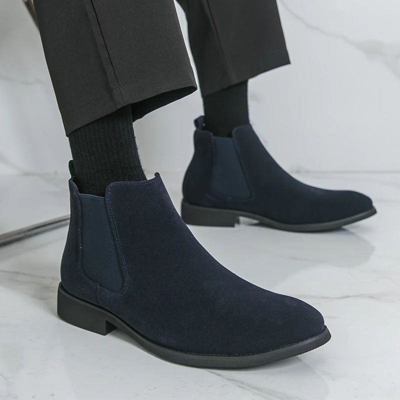 High Quality Cowhide Handmade Casual Chelsea Boots Brand Business High Top Comfortable Leather Boots Elegant Pointed Men's Boots
High Quality Cowhide Handmade Casual Chelsea Boots Brand Business High Top Comfortable Leather Boots Elegant Pointed Men's Boots
