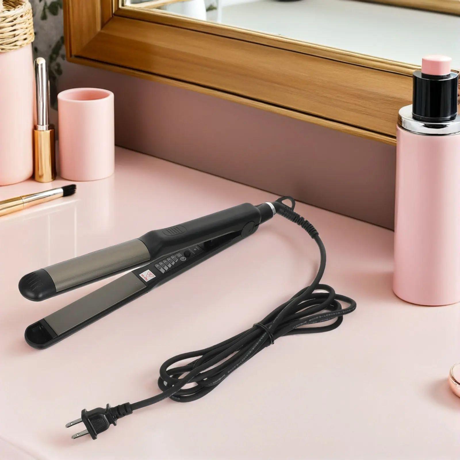 1Pcs Electric Hair Straightener Curling Iron Dual-Use Rapid Heat Steam Curler Us Plug Black for Home Salon Hair Curler
1Pcs Electric Hair Straightener Curling Iron Dual-Use Rapid Heat Steam Curler Us Plug Black for Home Salon Hair Curler