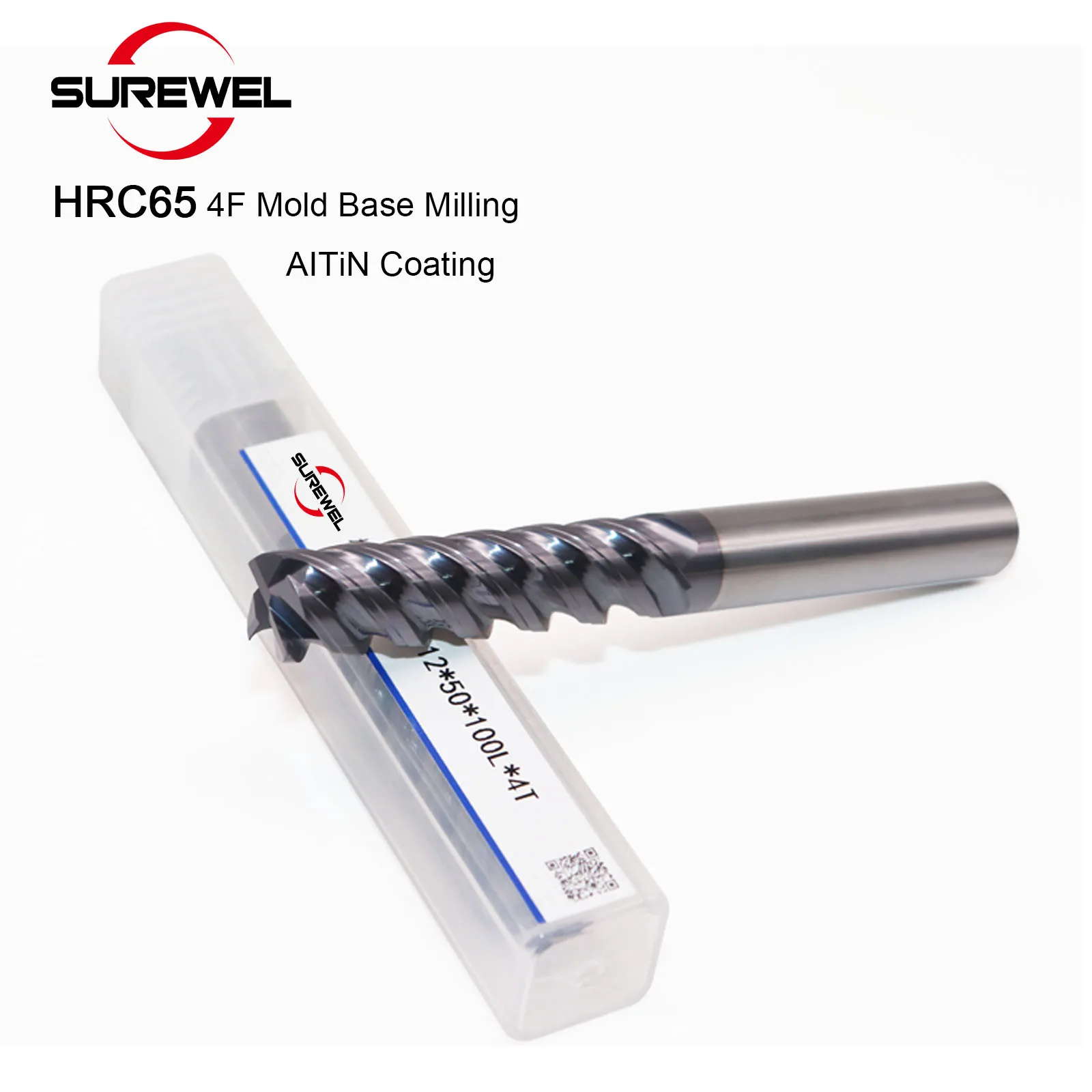 SUREWEL carbide 4 Flutes long Flute Mould milling cutter large helix blade HRC65 cnc end mills 10mm 12mm rough/finish
SUREWEL carbide 4 Flutes long Flute Mould milling cutter large helix blade HRC65 cnc end mills 10mm 12mm rough/finish
