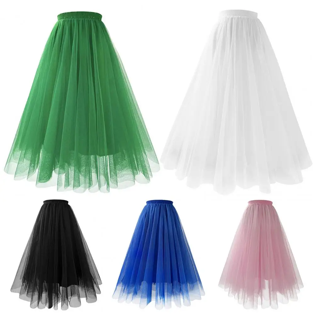 Comfortable Women Skirt Elegant Women's High Waist Mesh Gauze Pleated A-line Maxi Tulle Skirt for Prom Summer Special Occasions
Comfortable Women Skirt Elegant Women's High Waist Mesh Gauze Pleated A-line Maxi Tulle Skirt for Prom Summer Special Occasions