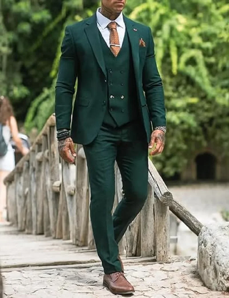 Men Suits Slim Fit 3 Pieces Tuxedos Prom Double Breasted Tuxedos Jacket+Vest+Pants Wedding Grooms Suit Costumes Formal Dresses
Men Suits Slim Fit 3 Pieces Tuxedos Prom Double Breasted Tuxedos Jacket+Vest+Pants Wedding Grooms Suit Costumes Formal Dresses