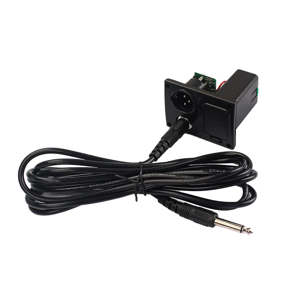 9v Box for Guitar Bass Ukulele with Metal Contact 4 Pin Jack 6 35mm Output Active Pickup Soundhole Case Equalizer Cover
9v Box for Guitar Bass Ukulele with Metal Contact 4 Pin Jack 6 35mm Output Active Pickup Soundhole Case Equalizer Cover