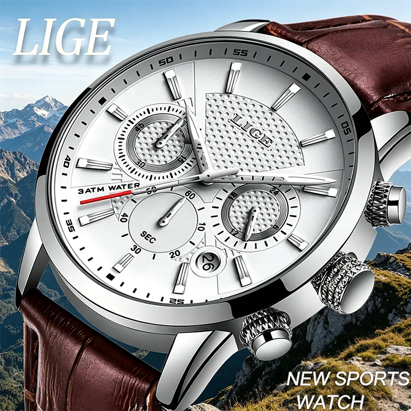LIGE 2026 Creative Watch Men Fashion Sports Quartz Clocks Mens Watches Leather Military Waterproof Date Watch Relogio Masculino
LIGE 2026 Creative Watch Men Fashion Sports Quartz Clocks Mens Watches Leather Military Waterproof Date Watch Relogio Masculino