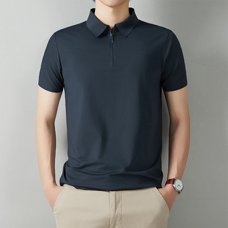 Men Summer Breathable Polo Shirt Ice Silk Seamless Half Zip New Short Sleeve Men Summer Thin Stretch Cool Casual Sportswear
Men Summer Breathable Polo Shirt Ice Silk Seamless Half Zip New Short Sleeve Men Summer Thin Stretch Cool Casual Sportswear
