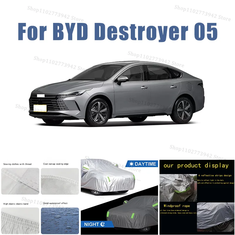 Автомобильный чехол для BYD Destroyer 05, полное покрытие, водонепроницаемый солнцезащитный чехол, устойчивый к царапинам автомобильные аксессуары
Автомобильный чехол для BYD Destroyer 05, полное покрытие, водонепроницаемый солнцезащитный чехол, устойчивый к царапинам автомобильные аксессуары