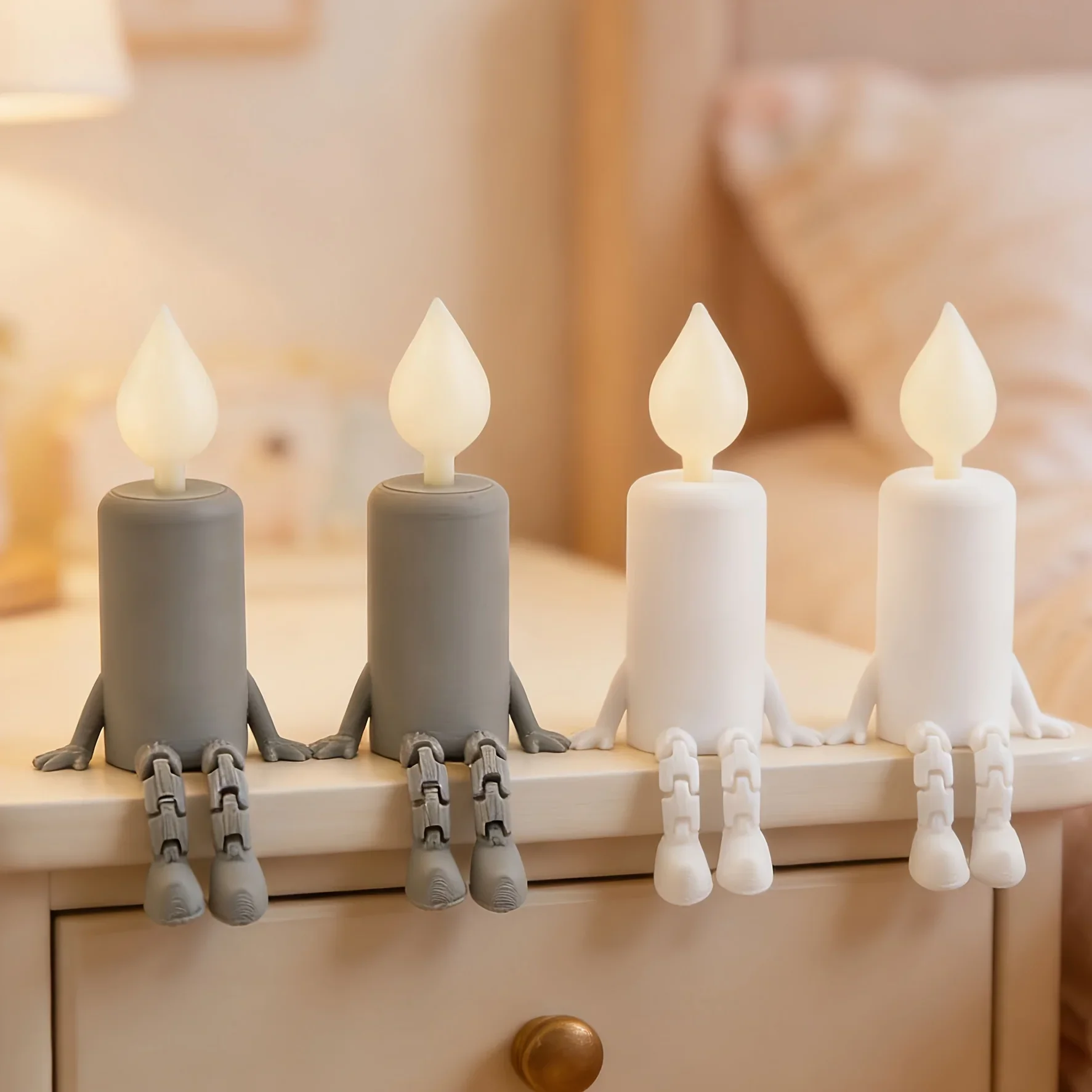 DDHOME 4pcs Glow-In-The-Dark Sitting Posture Candle Figurines, 3D Printed Ornaments, Unique Desktop Mini Decorations, Creating a Warm A
DDHOME 4pcs Glow-In-The-Dark Sitting Posture Candle Figurines, 3D Printed Ornaments, Unique Desktop Mini Decorations, Creating a Warm A