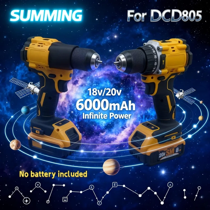 Lithium Battery 20V RechargeableBrushless Compact ElectricScrewdriver replaceable Hand Drill Impact Drill DCD805 for DCB206
Lithium Battery 20V RechargeableBrushless Compact ElectricScrewdriver replaceable Hand Drill Impact Drill DCD805 for DCB206