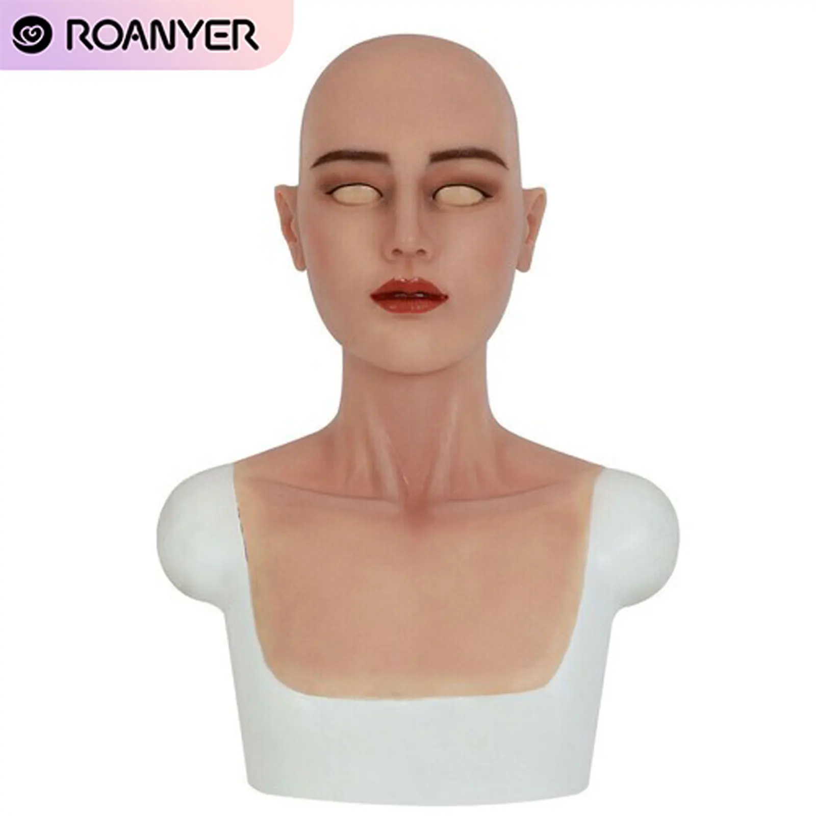 Roanyer Realistic Silicone Mask Rona with neck Full Cover Hood for Transgender Halloween Party Disguise
Roanyer Realistic Silicone Mask Rona with neck Full Cover Hood for Transgender Halloween Party Disguise