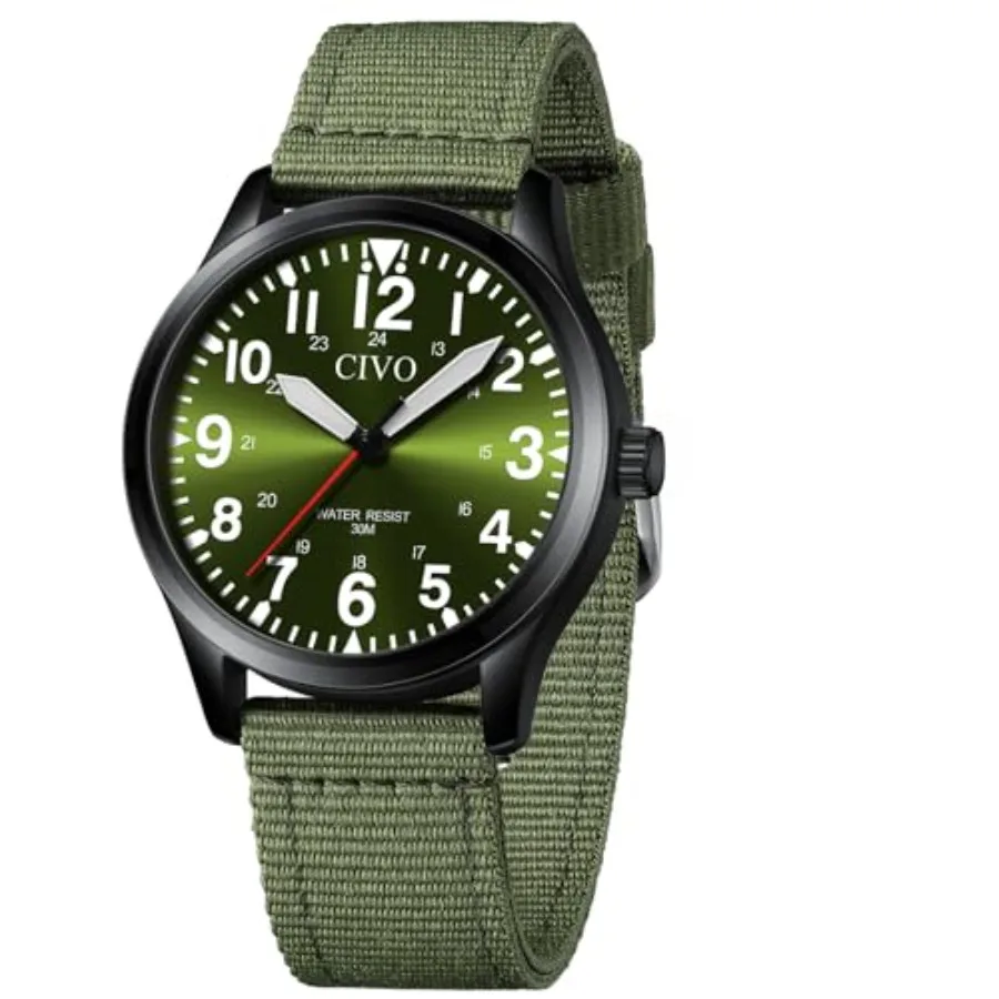 Military Watch for Men Waterproof: Analog Mens Watches Classic- Field Wrist Watches for Man
Military Watch for Men Waterproof: Analog Mens Watches Classic- Field Wrist Watches for Man