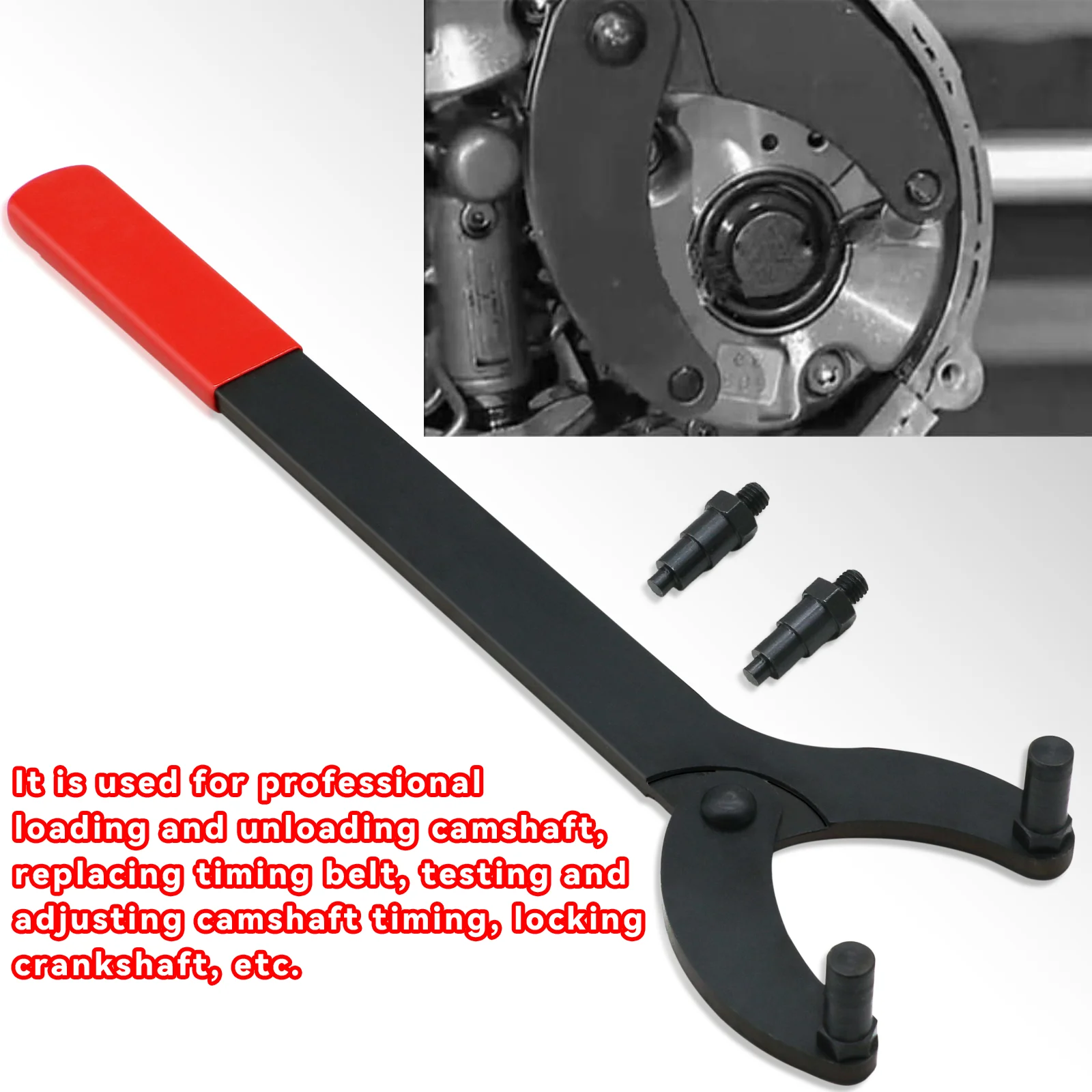 Adjustable Wrench Belt Change Engine Pulley Holder Tool Kit for Camshaft - Timing Locking Sprocket T10172 for VW Golf VAG 3036
Adjustable Wrench Belt Change Engine Pulley Holder Tool Kit for Camshaft - Timing Locking Sprocket T10172 for VW Golf VAG 3036