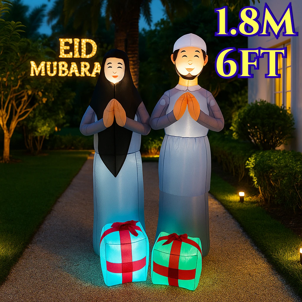 1.8M/6FT Ramadan Holiday Decoration Inflatable Model Couple Muslim Believers Ornament Garden Muslim Diy Party Decor Supplies
1.8M/6FT Ramadan Holiday Decoration Inflatable Model Couple Muslim Believers Ornament Garden Muslim Diy Party Decor Supplies