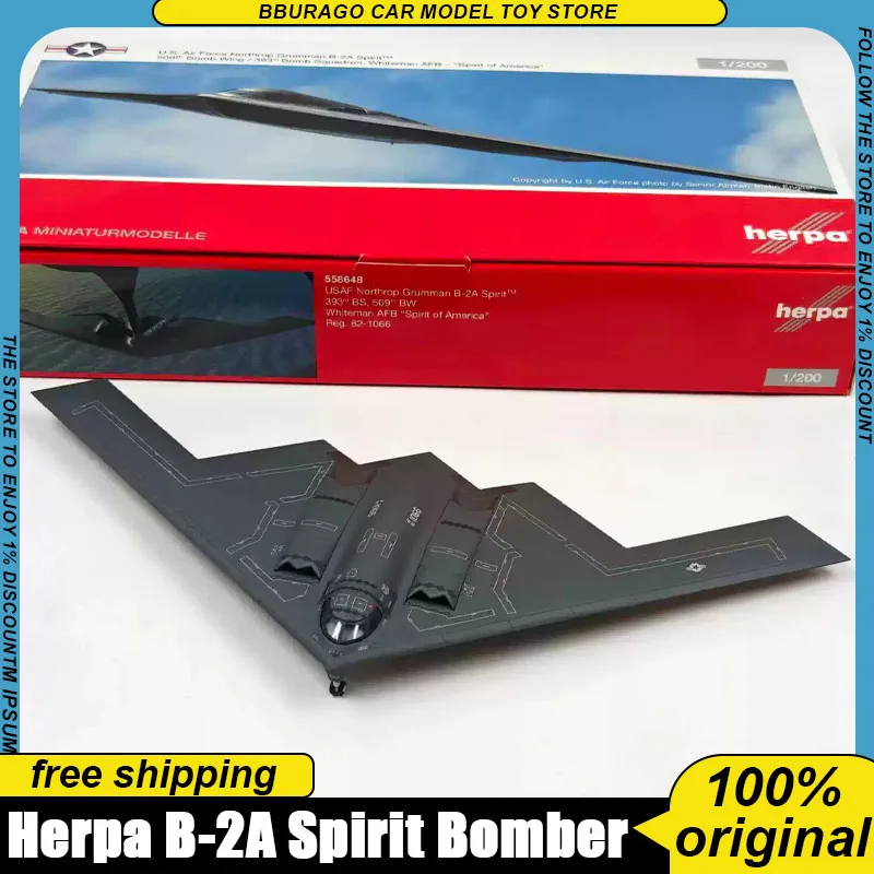 In Stock Herpa 1:200 Diecast Us Air Force B-2a Spirit Stealth Strategic Bomber Replica With Premium Details For Collectors Toys
In Stock Herpa 1:200 Diecast Us Air Force B-2a Spirit Stealth Strategic Bomber Replica With Premium Details For Collectors Toys