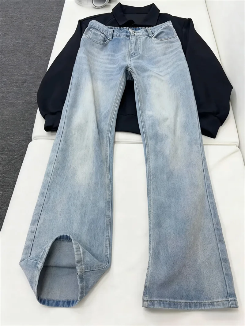 Мужские джинсы в американском ретро-стиле, выцветшие, повседневные, широкие, длинные, прямые, с легким расклешением, в стиле High Street
Мужские джинсы в американском ретро-стиле, выцветшие, повседневные, широкие, длинные, прямые, с легким расклешением, в стиле High Street