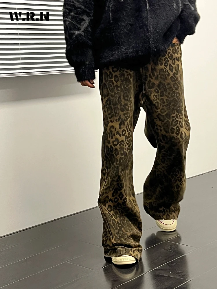 Women's Retro High Street Casual Overalls Leopard Printing Baggy Wide Leg Pants Y2k Hip-hop Cargo Grunge Baggy Trousers 2024
Women's Retro High Street Casual Overalls Leopard Printing Baggy Wide Leg Pants Y2k Hip-hop Cargo Grunge Baggy Trousers 2024