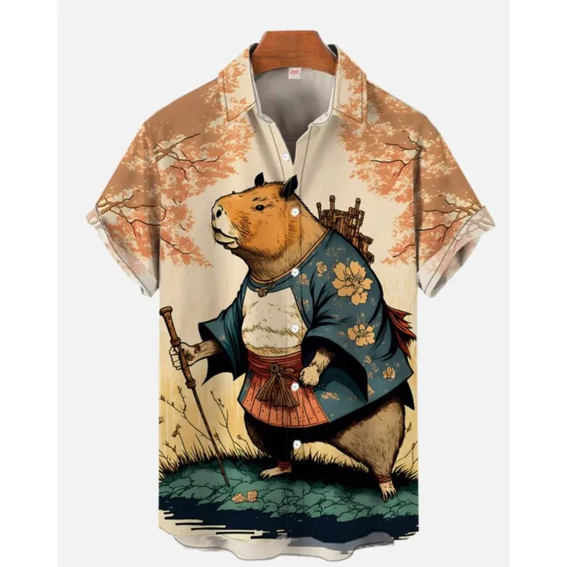 2025 Men's Summer Comfortable Casual Linen Short Sleeved Shirt With Lobster Pattern Printed Linen Button Fashion Shirt
2025 Men's Summer Comfortable Casual Linen Short Sleeved Shirt With Lobster Pattern Printed Linen Button Fashion Shirt