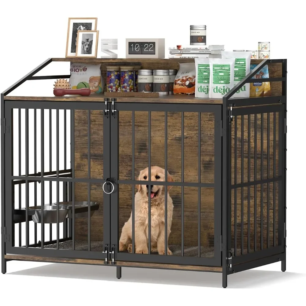 Furniture Style Large Dog Crate Double Door Wooden End Table House Kennel Indoor Use for Dogs
Furniture Style Large Dog Crate Double Door Wooden End Table House Kennel Indoor Use for Dogs