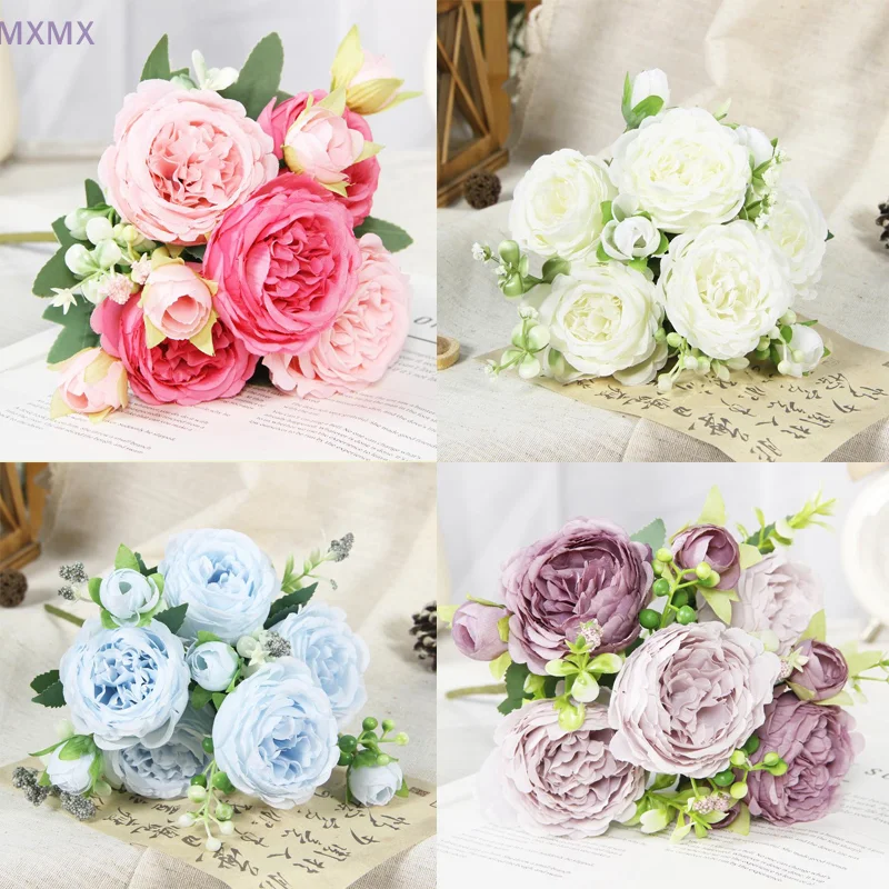 1Pcs 5 Big Heads Artificial Flowers Silk Rose Peony Fake Flowers Bouquet DIY Garlands Wedding Bridal Decoration Home Accessories
1Pcs 5 Big Heads Artificial Flowers Silk Rose Peony Fake Flowers Bouquet DIY Garlands Wedding Bridal Decoration Home Accessories