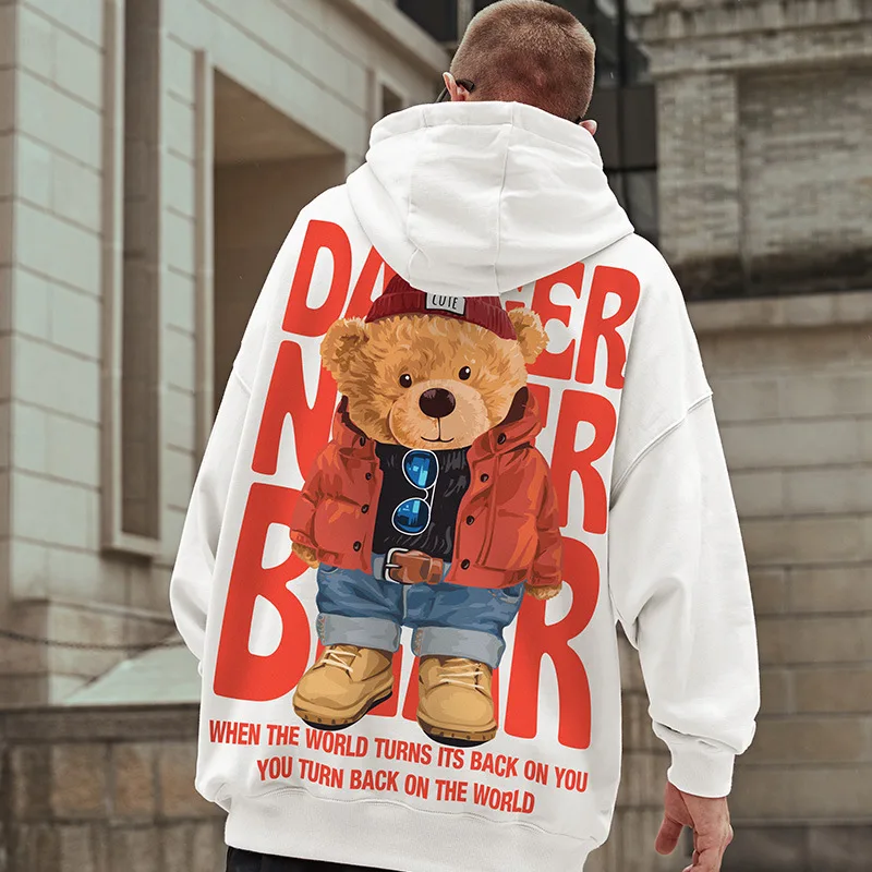 Men's Letter Bear Print Pocket Drawstring Hoodies Autumn Fleece Loose Pullover Hooded Sweatshirts Casual Y2K Streetwear Hoodie
Men's Letter Bear Print Pocket Drawstring Hoodies Autumn Fleece Loose Pullover Hooded Sweatshirts Casual Y2K Streetwear Hoodie