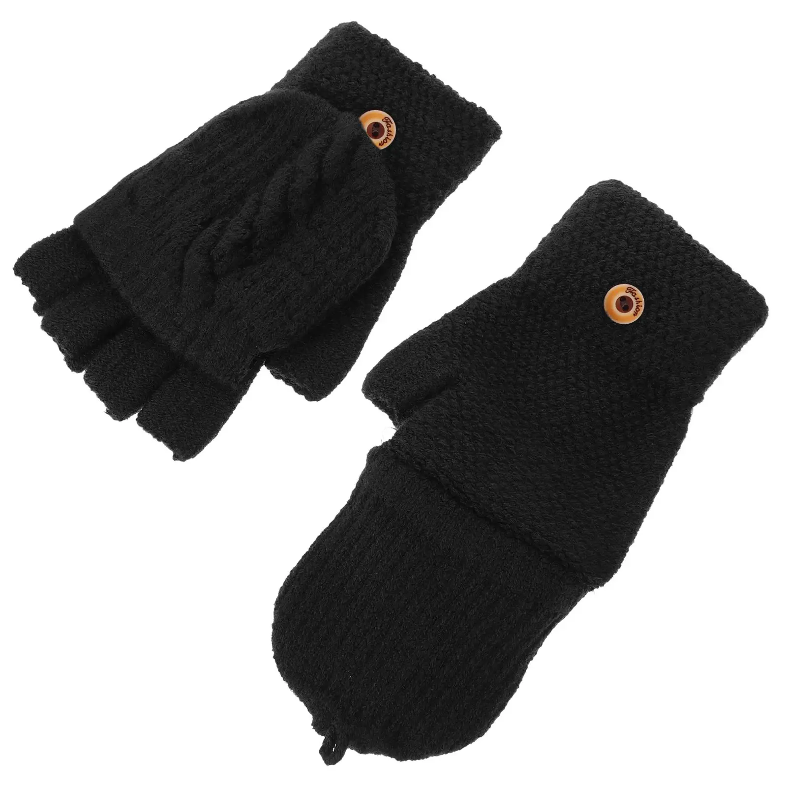 Thermal Knitted Fingerless Gloves Women Convertible Mittens Flap Acrylic Warm Black Winter Cycling Gloves Cozy
Thermal Knitted Fingerless Gloves Women Convertible Mittens Flap Acrylic Warm Black Winter Cycling Gloves Cozy