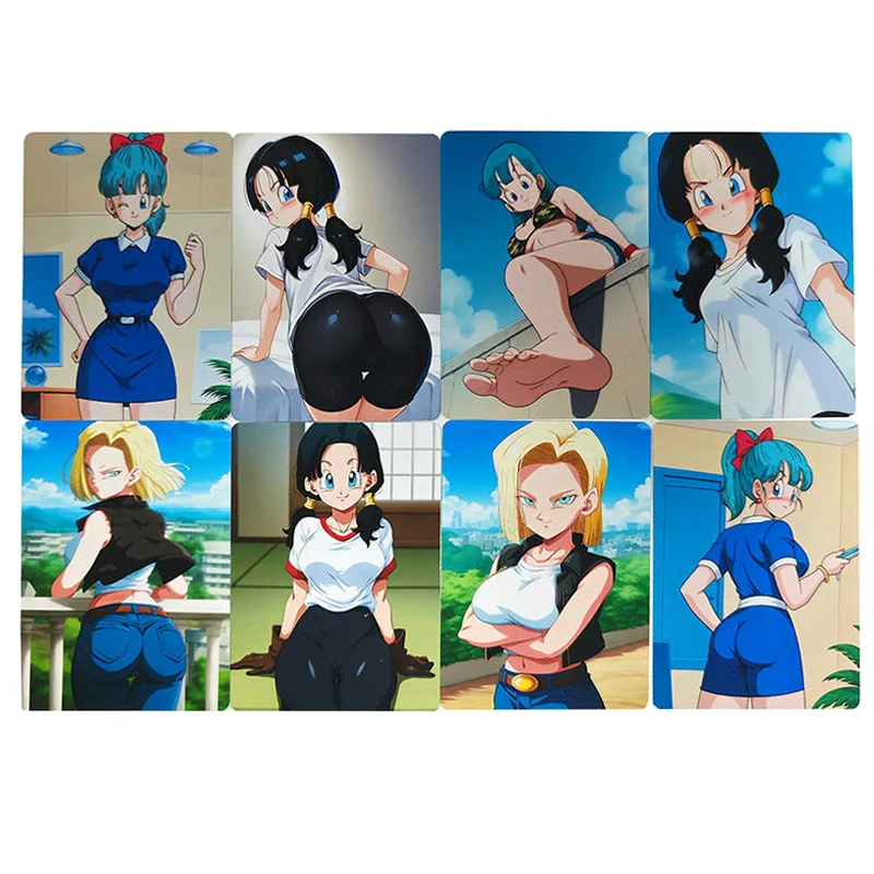 8pcs/set Dragon Ball Android 18 Bulma Anime beauty Card DIY self-made Anime Game Collection Card Gift Toy
8pcs/set Dragon Ball Android 18 Bulma Anime beauty Card DIY self-made Anime Game Collection Card Gift Toy