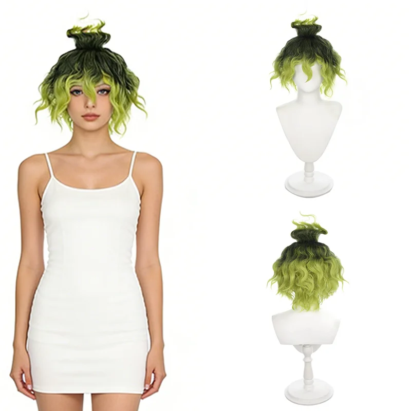 Gyutaro Cosplay Wig Upper Rank Six Black Green Gradient with Top Knot Heat Resistant Synthetic Wig For Halloween Costume Party
Gyutaro Cosplay Wig Upper Rank Six Black Green Gradient with Top Knot Heat Resistant Synthetic Wig For Halloween Costume Party
