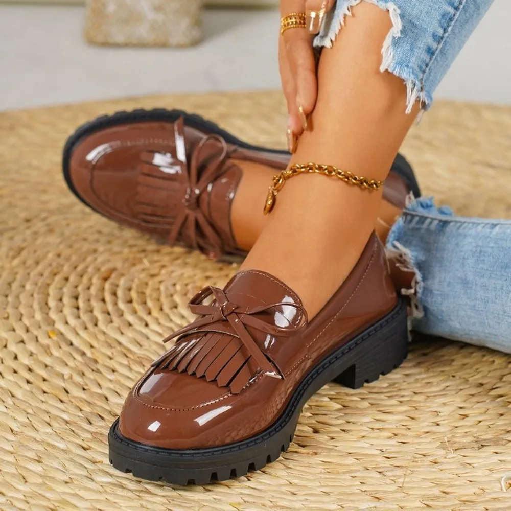 Loafers for Women Platform PU Leather Casual Shoes Woman Spring Comfort Tassel Slip on Flats Office Lady Single-shoe Plus Size
Loafers for Women Platform PU Leather Casual Shoes Woman Spring Comfort Tassel Slip on Flats Office Lady Single-shoe Plus Size
