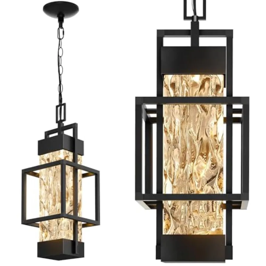 15'' Outdoor Indoor Pendant Celing Light Fixture, Modern Exterior Hanging Chandelier Porch Lights, Black Aluminum Outside Lante
15'' Outdoor Indoor Pendant Celing Light Fixture, Modern Exterior Hanging Chandelier Porch Lights, Black Aluminum Outside Lante