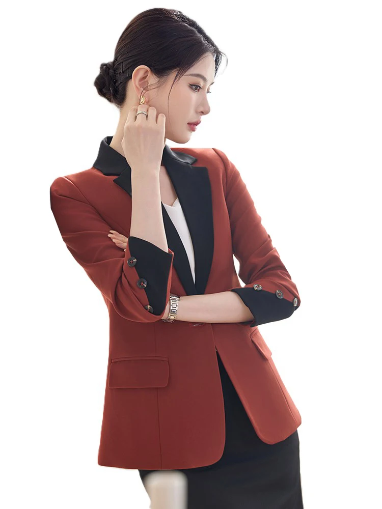 Красный синий однотонный женский блейзер для офиса, формальный пиджак для деловых женщин
Красный синий однотонный женский блейзер для офиса, формальный пиджак для деловых женщин