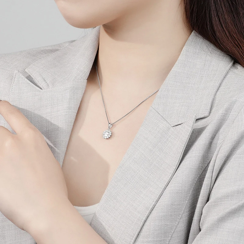 925 Sterling Silver Fine Sunflower Zircon Pendant Necklaces For Women Wedding Jewelry Fashion Snowflake Charm Adjustable Choker
925 Sterling Silver Fine Sunflower Zircon Pendant Necklaces For Women Wedding Jewelry Fashion Snowflake Charm Adjustable Choker