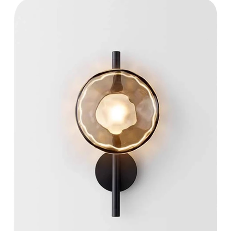 Postmodern minimalist glass wall lamp Nordic living room background wall Bedroom bedside lamp Staircase aisle decorative
Postmodern minimalist glass wall lamp Nordic living room background wall Bedroom bedside lamp Staircase aisle decorative
