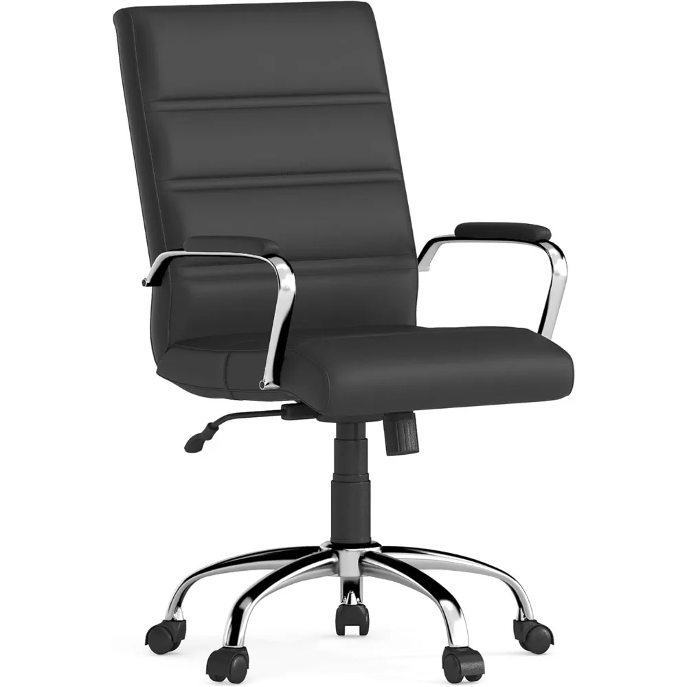Whitney Mid-Back Swivel LeatherSoft Desk Chair with Padded Seat and Armrests, Adjustable Height Padded Office Chair, Black
Whitney Mid-Back Swivel LeatherSoft Desk Chair with Padded Seat and Armrests, Adjustable Height Padded Office Chair, Black