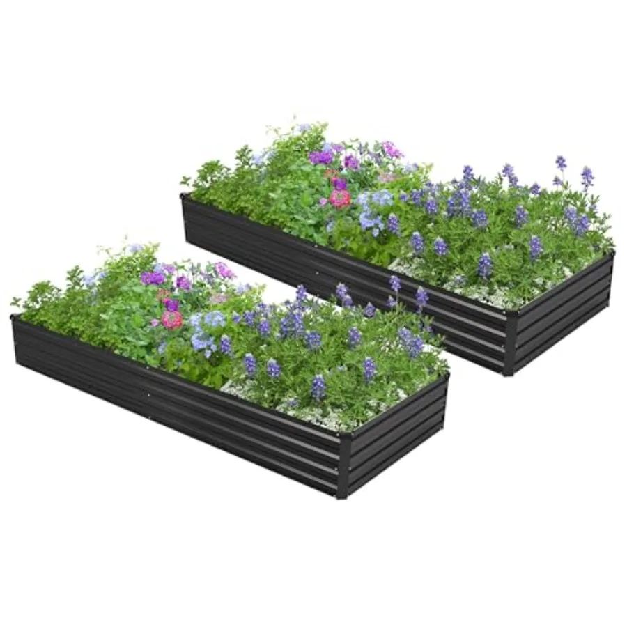 2PCS 7x3x1ft Galvanized Raised Garden Bed, Outdoor Planter Box Metal Patio Kit Planting Bed for Vegetables Flowers Herb
2PCS 7x3x1ft Galvanized Raised Garden Bed, Outdoor Planter Box Metal Patio Kit Planting Bed for Vegetables Flowers Herb