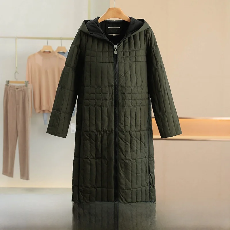 Long Lightweight Hooded Double Zipper Straight Cut Durable down Jacket Winter Fashion New Women's Style 90% White Duck down
Long Lightweight Hooded Double Zipper Straight Cut Durable down Jacket Winter Fashion New Women's Style 90% White Duck down