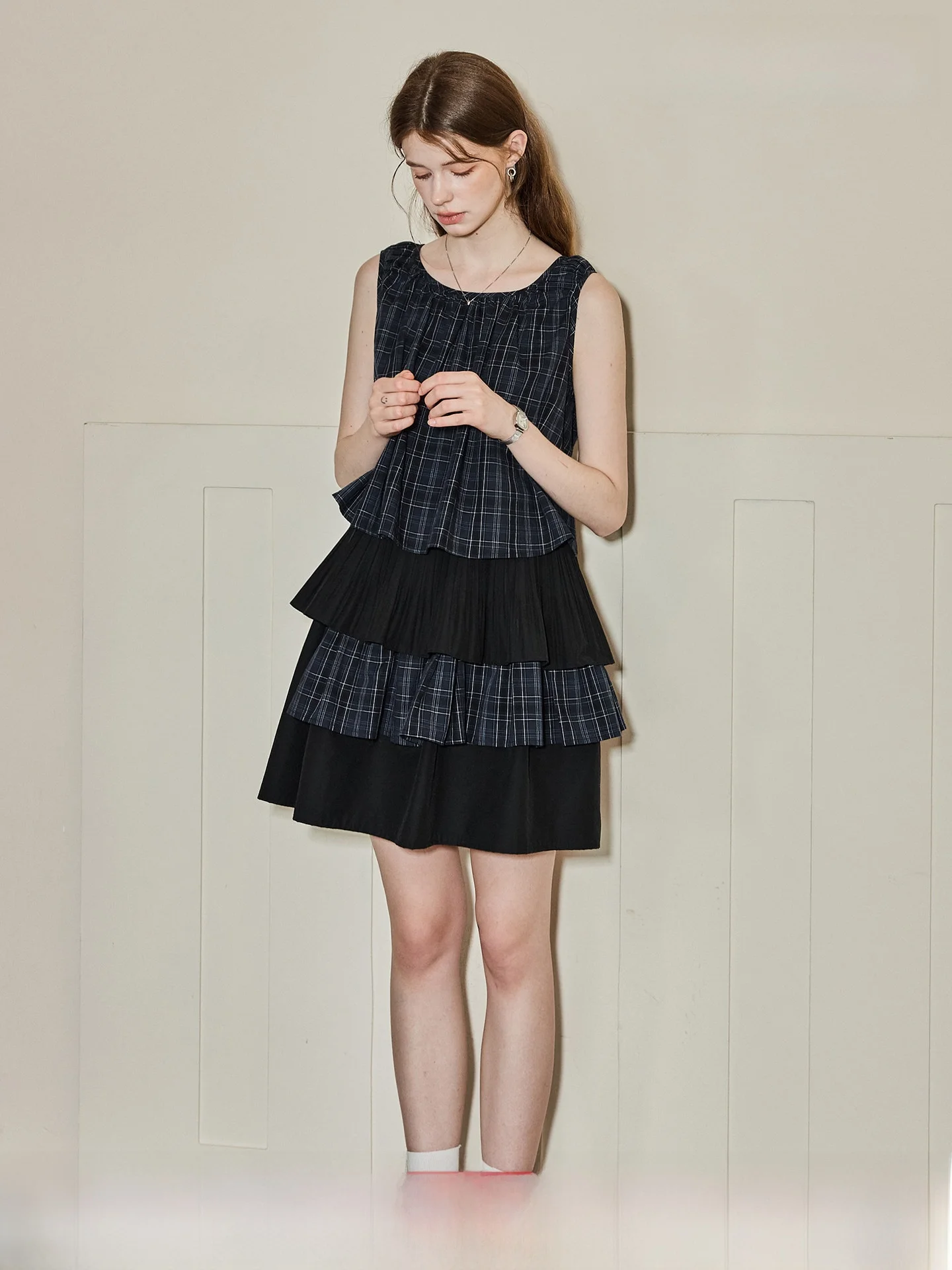 Cotton Gingham Patchwork Cake Layer Sleeveless Dress Loose Youthful Summer Kuhnmarvin Girls' Dress Breathable Soft Cotton Skirt
Cotton Gingham Patchwork Cake Layer Sleeveless Dress Loose Youthful Summer Kuhnmarvin Girls' Dress Breathable Soft Cotton Skirt