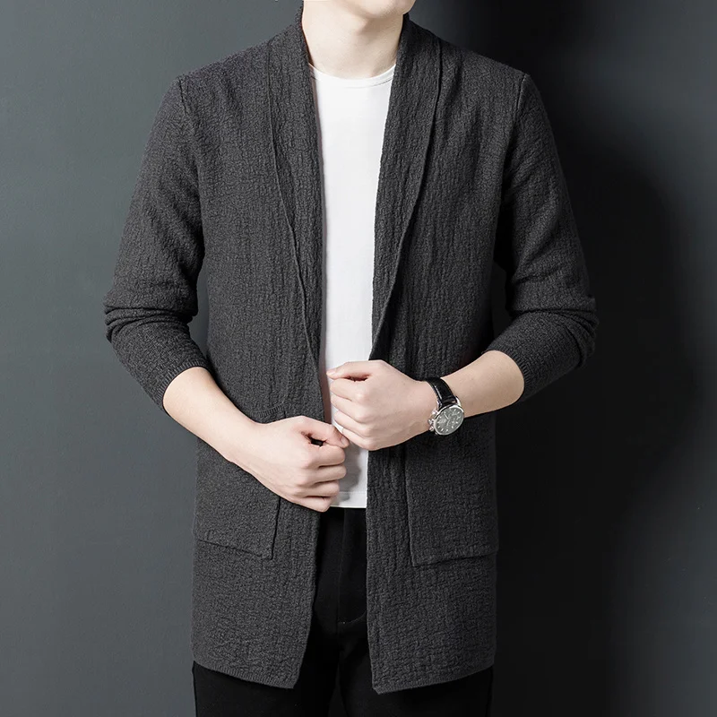 men's winter cardigan Autumn sweater trend and medium long casual coat Korean slim fit sweater
men's winter cardigan Autumn sweater trend and medium long casual coat Korean slim fit sweater