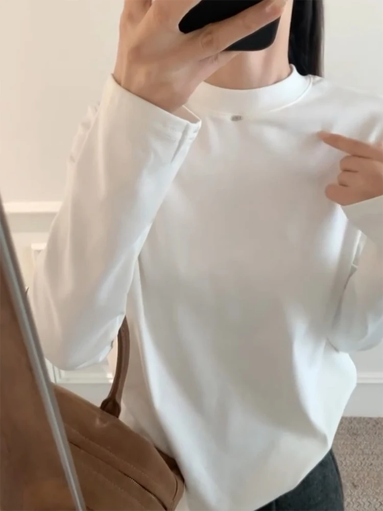 Korean Style round Neck Base Shirt Casual Women's Fashionable Versatile Autumn Winter New Large Size Comfortable Top
Korean Style round Neck Base Shirt Casual Women's Fashionable Versatile Autumn Winter New Large Size Comfortable Top