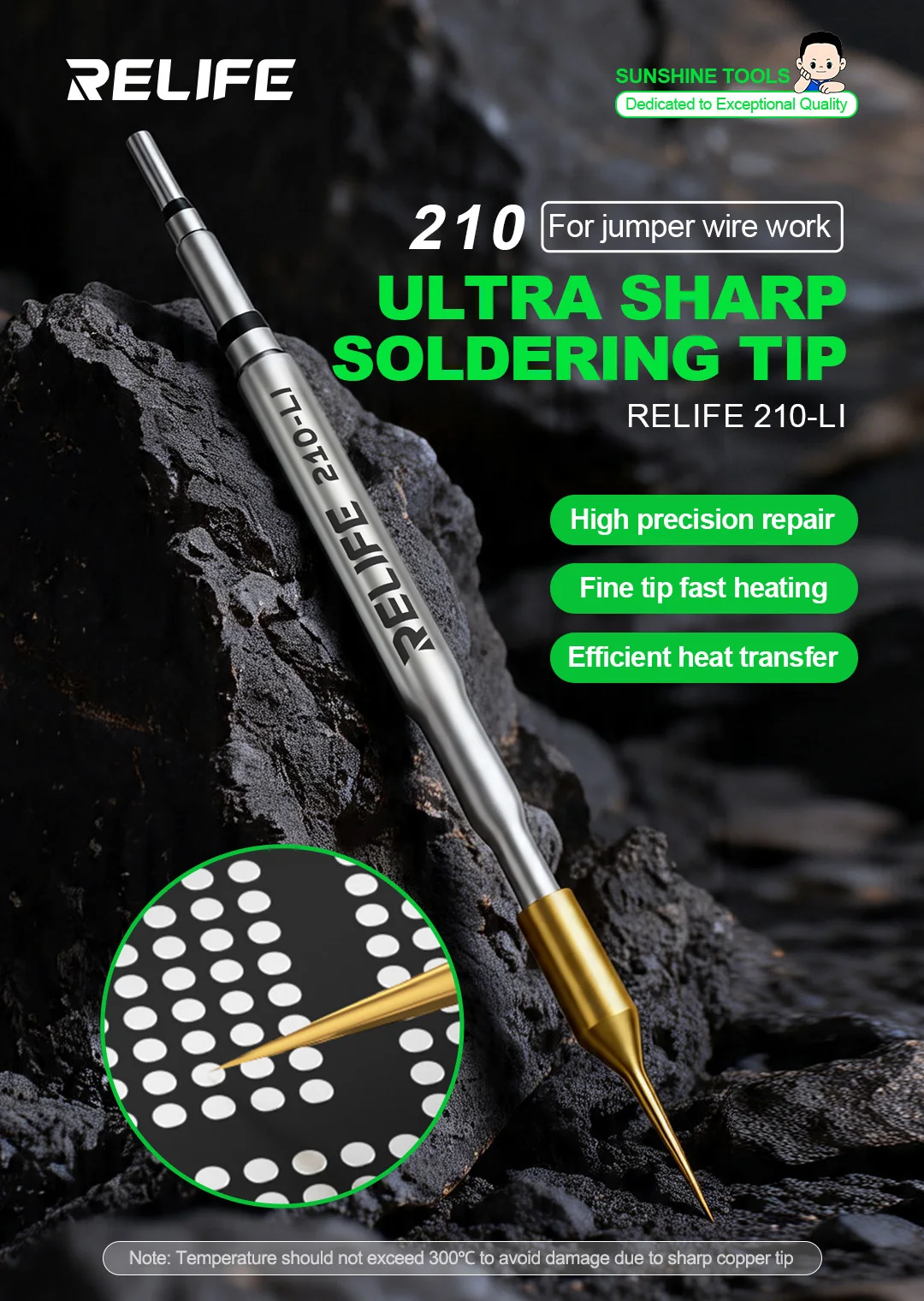 RELIFE 0.1mm Ultra-Fine Soldering Iron Tip Special For Screen Jumper Suitable For 210 Series Soldering Iron Tips
RELIFE 0.1mm Ultra-Fine Soldering Iron Tip Special For Screen Jumper Suitable For 210 Series Soldering Iron Tips